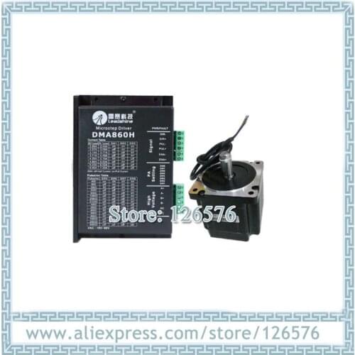 Leadshine 2-phase stepper motor 8.5N.m 4 Wire 12.7mm/14mm shaft 86HS85D + DMA860H Driver