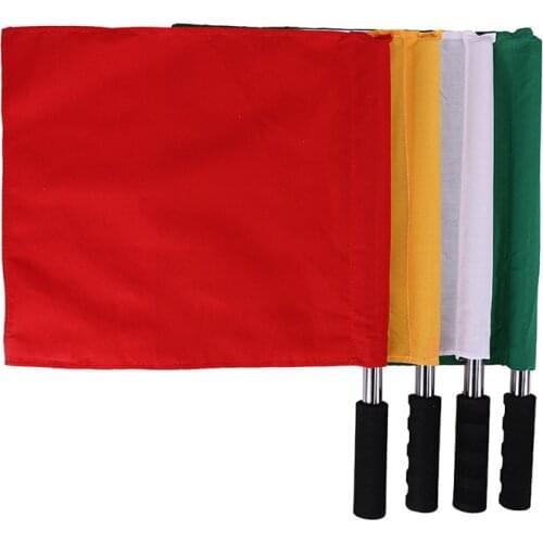 2pcs Track and Field Competition Referee Special Command Flag 4-color Command Hand Flag Performance Issuing Signal Flag