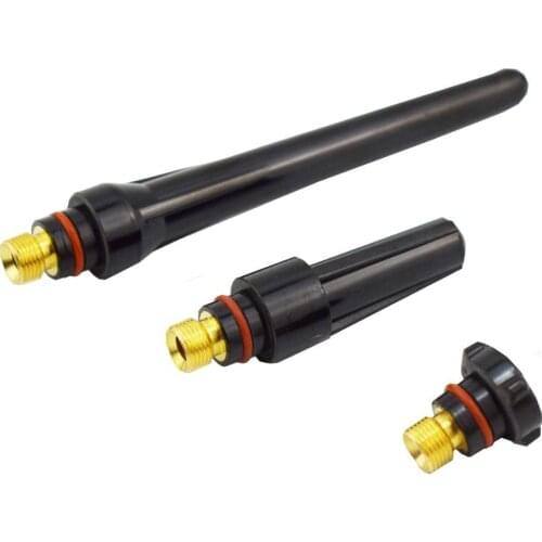 3Pcs TIG Torch Part Accessory-Long Medium Short Back Caps Kit 57Y02 57Y03 57Y04 For 17/18/26 Series Welding Torch