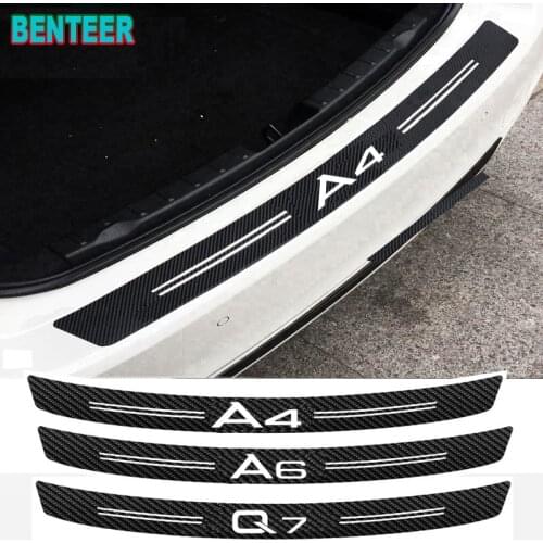 Carbon fiber Car bumper sticker For Audi sline A1 A3 A4 B5 B6 B7 B8 8P 8V 8L A5 A6 C6 C5 C7 A7 A8 Q2 Q3 Q5 Q7 TT RS