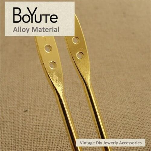 BoYuTe (10 Pieces/Lot) 11*145MM 3 Colors Vintage Style Zinc Alloy Bookmark Hairpin Diy Jewelry Findings Accessories