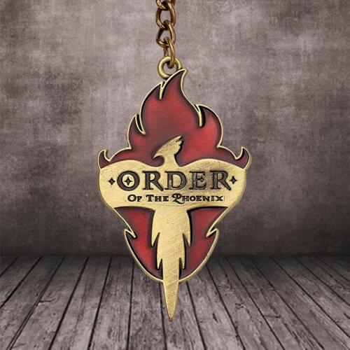 Movie Magic School World Keychains Pendant Phoenix-Order Red Flame Key Chain Witch Wizard Car Keyring