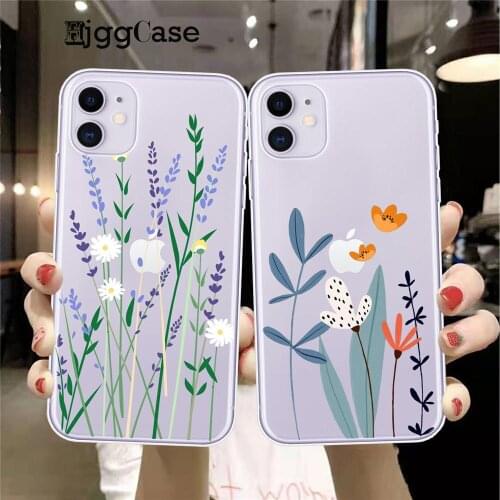 For iPhone 12 Pro Case colorful Flower Phone Case For iPhone 12 Mini 11 Pro Max X XR XS Max 7 8 Plus Clear TPU Soft Back Cover