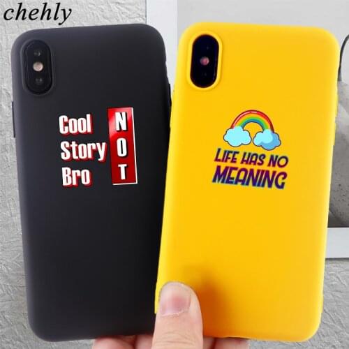 Funny Words Phone Case for IPhone 6s 7 8 11 Plus Pro X XS MAX XR Fashion Cases Soft Silicone Fitted TPU Back Accessories Covers