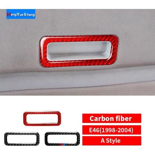 Carbon fiber Car Sunroof Button Frame Trim Decorative Cover Stickers For BMW E46 1998-2005 Auto Accessories