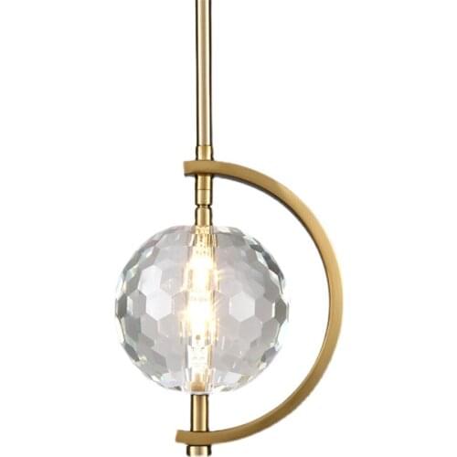 Designer crystal ball pendant lights bedroom round luxury modern lamps restaurant dining room metal hanging lights fixtures