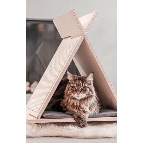 CAT HOUSE WITH CAT STRATCHING BOARD
