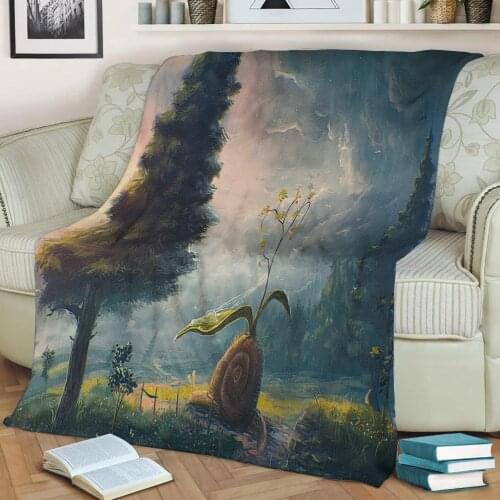 Animal fantasy Flannel Throw Blanket 3D Printed Keep Warm Sofa Child Blanket Home Decor Textiles Dream Family Gift