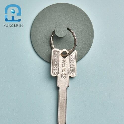 FURGERIN 1pcs Nordic key holder wall hook metal towel hanger home decoration accessories round design No Punching