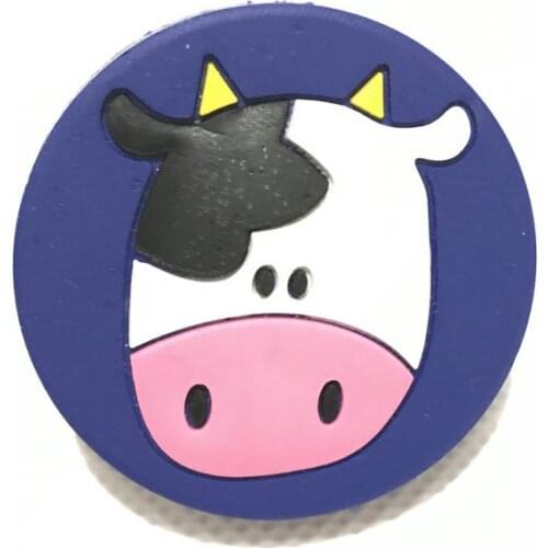 Hardware Cartoon Cattle Children Room Cabinet Door Knobs Drawer Pull Kids Dresser Knobs Furniture Knob Soft Rubber pack of 10