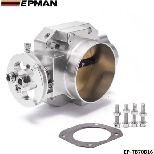 Aluminum Silver Intake Manifold 70mm Throttle Body For Honda B16 B18 D16 F22 B20 D/B/H/F EG EK H22 EP-TB70B16