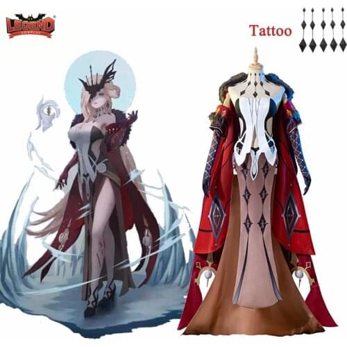 Genshin Impact La Signora Cosplay Costume Game Suit Sexy Dress Anime Outfits Halloween Carnival Uniforms For Women with Mask
