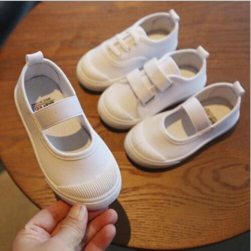 21-35 Unisex Children Canvas Shoes for Girls White Sneakers Boys Flat Sport Shoes Breathable Kids Casual Student Running Sneaker