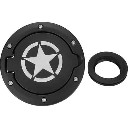 Oil Tank Cap Five-Pointed Star Style Modification Parts Fits for Jeep Wrangler JK 2/4 Doors 2007-2017
