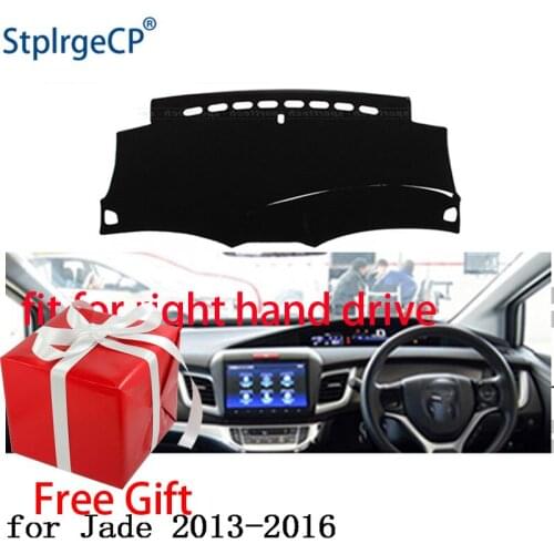 Car Dashboard Cover Mat for honda jade 2013 2014 2015 2016 Right Hand Drive Dashmat Pad Dash Mat Covers Dashboard Accessories