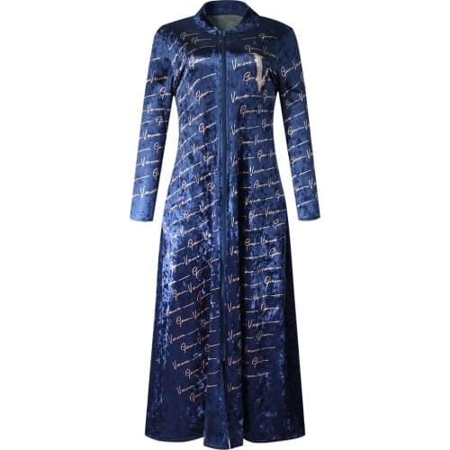 L-3XL Plus Size Letter Print African Dresses For Women Coloful Abaya Dress Plus Size Maxi Long Dress Spring Autumn Gowns Dresses