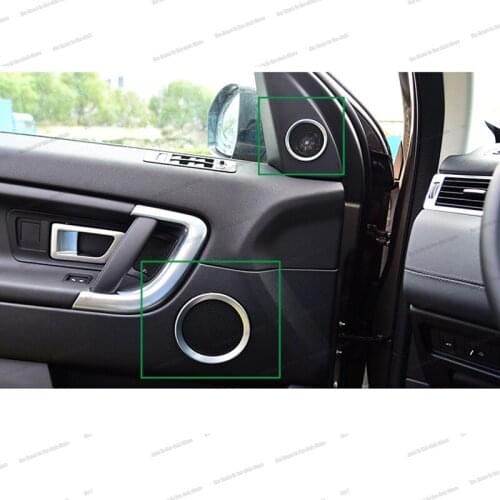 Matt silver abs car door sound speaker audio ring trims for land rover discovery sport 2014 2015 2016 2017 2018 2019 L550 auto
