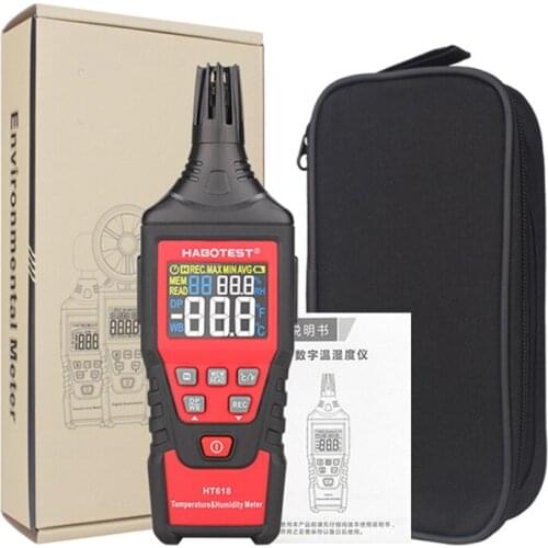 Weather Station Digital Thermometer Hygrometer High Temperature Tester HT618 For indoor outdoor laboratory And other places