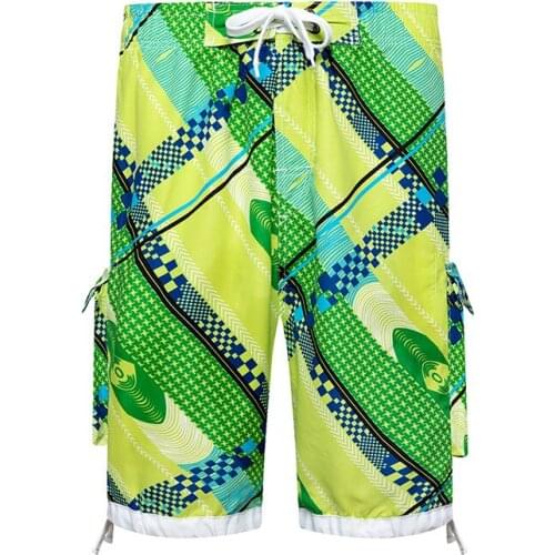 Spring And Summer Mens Beach Pants Trend Printed Stripe Simple Fashion Leisure Sports