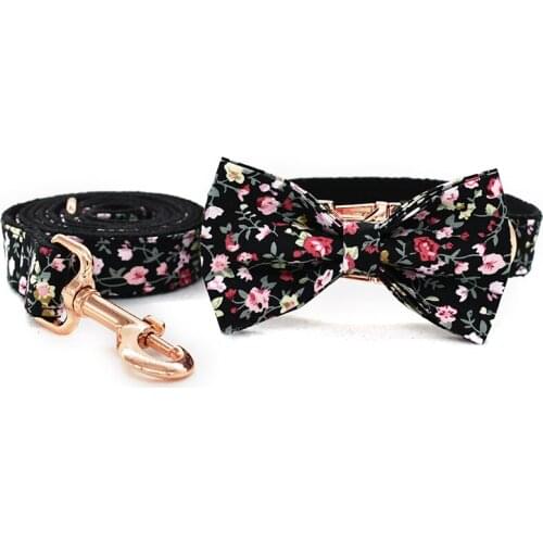 Nylon Christmas free engrave ID tags dog collar leash self-design flower pet necklace adjustable dog collars for big small dogs