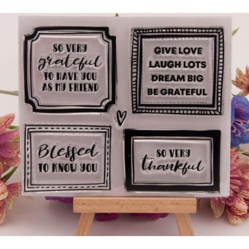 Words Box Transparent Stamp Transparent Silicone Stamp Cutting DIY Scrapbooking Rubber Coloring Embossed Diary Decor Reusable