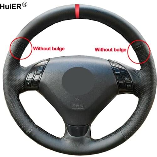 Hand Sewing Auto Car Steering Wheel Cover Wrap For Honda Accord 7 Coupe 2003 2004 2005 2006 2007(3-Spokes) Without Bulge Volant