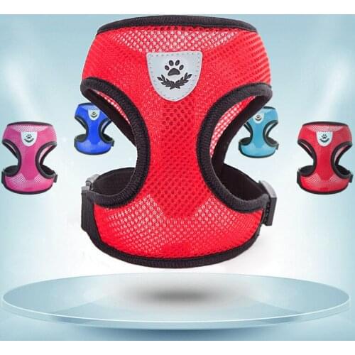 Dog Harness Vest Adjustable Soft Breathable Dog Harness Nylon Mesh Vest Harness For Dogs Puppy Collar Cats Pet Dog Chest Strap