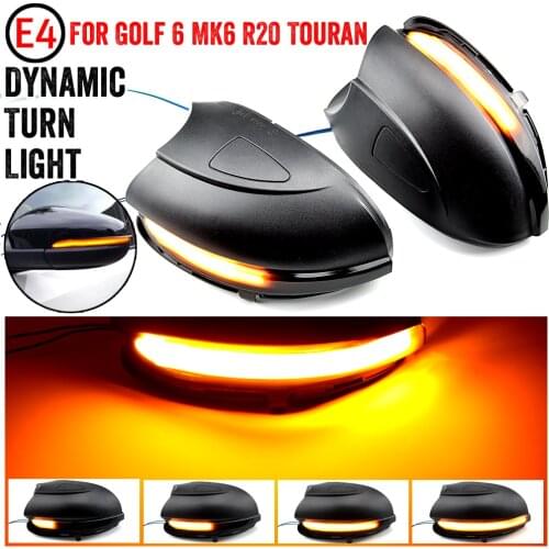 For VW GOLF 6 MK6 GTI R32 08-14 Touran LED Dynamic Turn Signal Light Side Wing Rearview Mirror Indicator Lamp With Bottom Shell