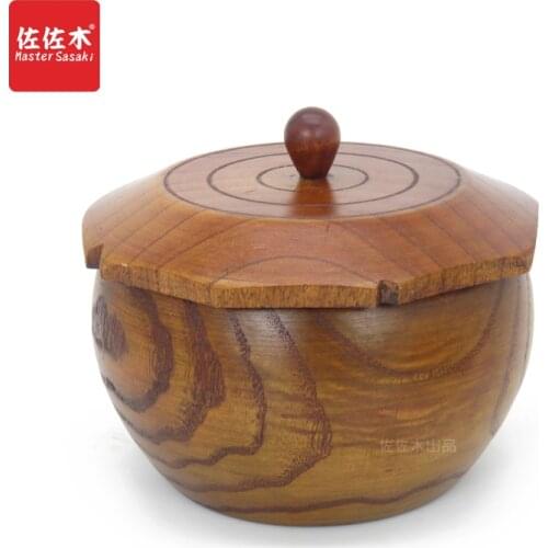 Asian style solid wood/receiving box/snack box/dried fruit box/cover/tea jar/go jar/14.5*10.5cm