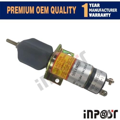 In Stock 1504-24C2U1B1S1 24V New Stop Solenoid For Kubota 1500-2057 with 2 Terminals