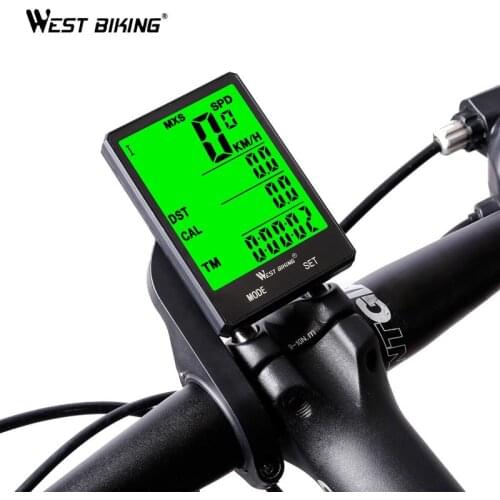 WEST BIKING Cycling Speedometer 2.8'' Large Screen Waterproof 20 Functions Wireless and Wired Bike Odometer Bicycle Computer
