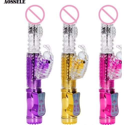 Rabbit Vibrators Waterproof Vibrating G-Spot Vibrator Clitoris Stimulator Sex Toy For Women Sex Machine Adult Products