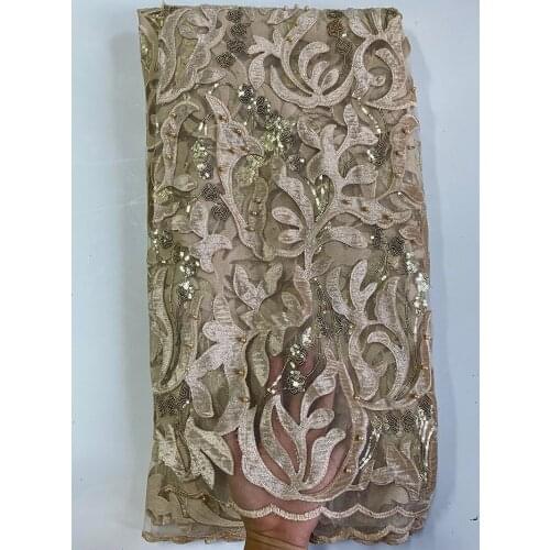 High Quality Sequins Lace 2021 African Teal French Lace Fabric with Stones Sequins for Nigerian Party/Wedding Dress 5yards/set