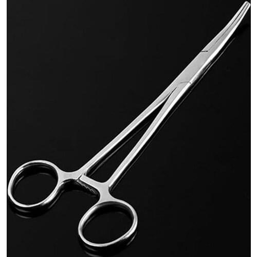 WALK FISH 18.5cm Stainless Steel Fishing Scissors Fish Hook Remover Pliers Bait Removal Tool Curved Tip Clamps Fishing Forceps