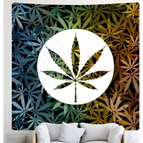 Plant leaf tapestry tapestry home decor psychedelic scene Mandala tapestry Hippie Bohemian decorative Yoga sheet quilt yoga mat