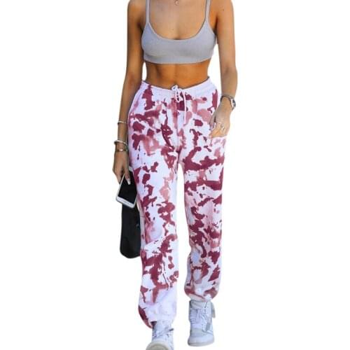 Ladies Autumn/Winter New Style Trousers Ink Painting Printing Sports Casual Pants Women Loose Sweatpants Street Gam Pant Gym
