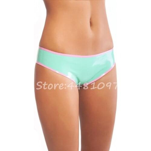 Handmade Nature Latex Briefs Underwear Female Rubber Lingerie for Women Plug Size XS-XXXL Custom Made Support Drop Shipping