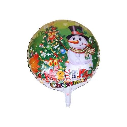 10pcs/lot Hot Sale!!christmas Foil Balloons Christmas snowman helium Balloons santa clause ball Children Party Decorations