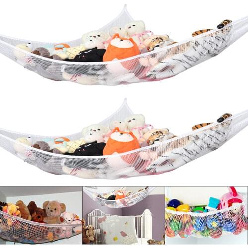 2 PCS Soft Toy Hammock Mesh Kids Bedroom Storage Nursery Teddy Bear Net Child Organizer Stuffed Towels Tidy Soft Storage