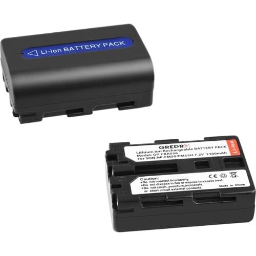 2Pcs NP-FM50 NP-FM55H Battery for Sony NP FM50 FM55H NP-FM30, NP-FM50, NP-FM51, NP-FM70, NP-FM71, NP-QM70 NP QM71 QM71D FM90