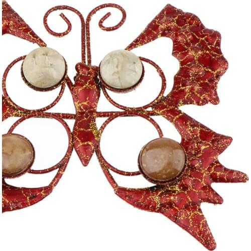 4Pcs Metal Gecko Wall Art Decoration Inspirational Sculpture in/Outdoor