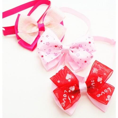 50PC/Lot Lovely Heart Dog Bow Ties For Valentines Day Dog Bowties Neckties Holiday Pet Accessories