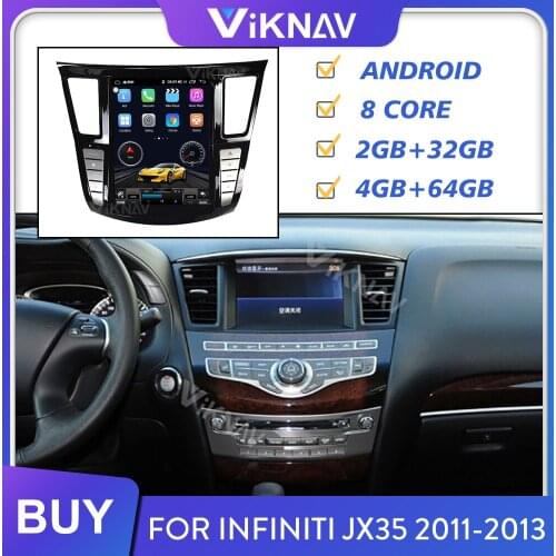 2 Din Car Radio for Infiniti JX35 2011 2012 2013 Android Auto Stereo Multimedia Player Head Unit GPS Navigation Screen