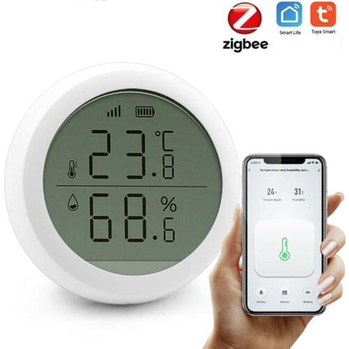 Tuya Smart life Zigee or WIFI Temperature And Humidity Sensor Indoor Hygrometer Smart Home Thermometer Detector With LCD Display