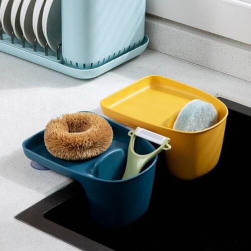 Kitchen sink filter drainpipe basket sucker sponge rack storage tool sink filter rack