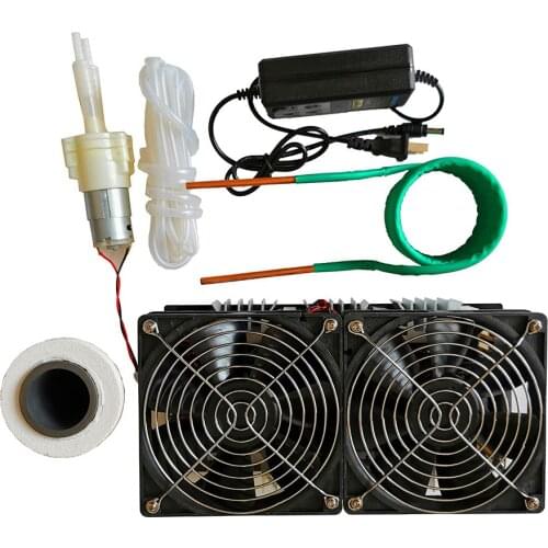 2500W ZVS Induction Heater Induction Heating PCB Board High frequency Heating Machine Melted Metal + Coil Mayitr+ Crucible+Pump