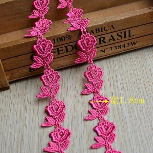 3 Meters/lot Width 1.8cm Delicate Flower Lace Trims Water Soluble Lace Ribbon DIY Sewing Garments Hometexile Fabric Trimming