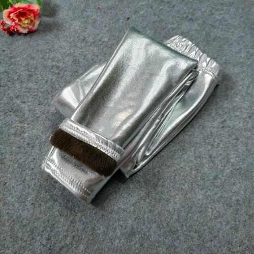 Girls Kids Leggings Childrens Pencil Pants Trousers Shiny Gold Silver Skinny Legging Slim Trousers 2 - 8 Years For Girls Pants