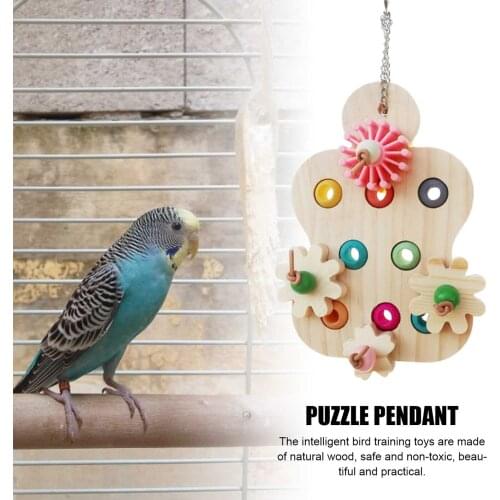 Small Birds Parrots Chewing Toy Natural Wooden Blocks Birds Tearing Toys for Macaws Cokatoos African Grey FP8