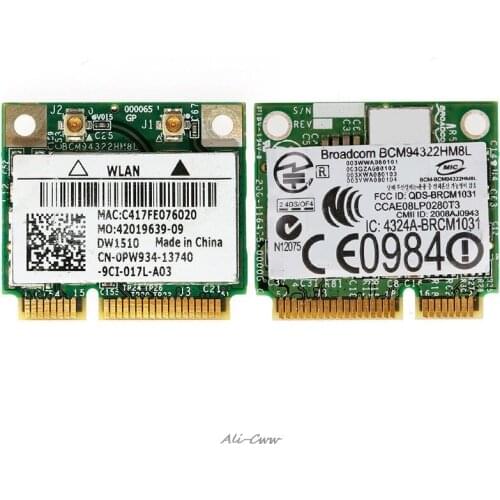 Mini PCI-E BCM94322HM8L DW1510 Dual Band 300M Wireless Card For DELL E5500 E4200
